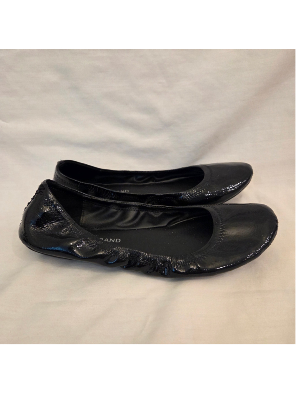 Women's Lucky Brand Black Patent Leather Ballet Flats Size 9.5